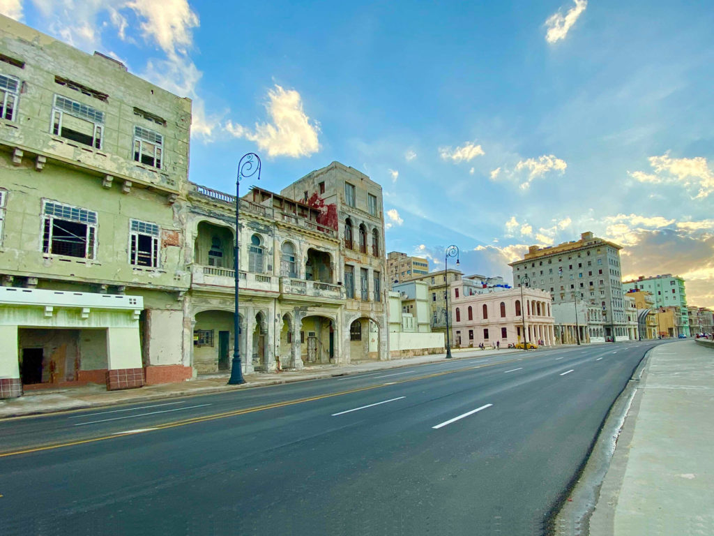 Central Havana Malecón at sunset