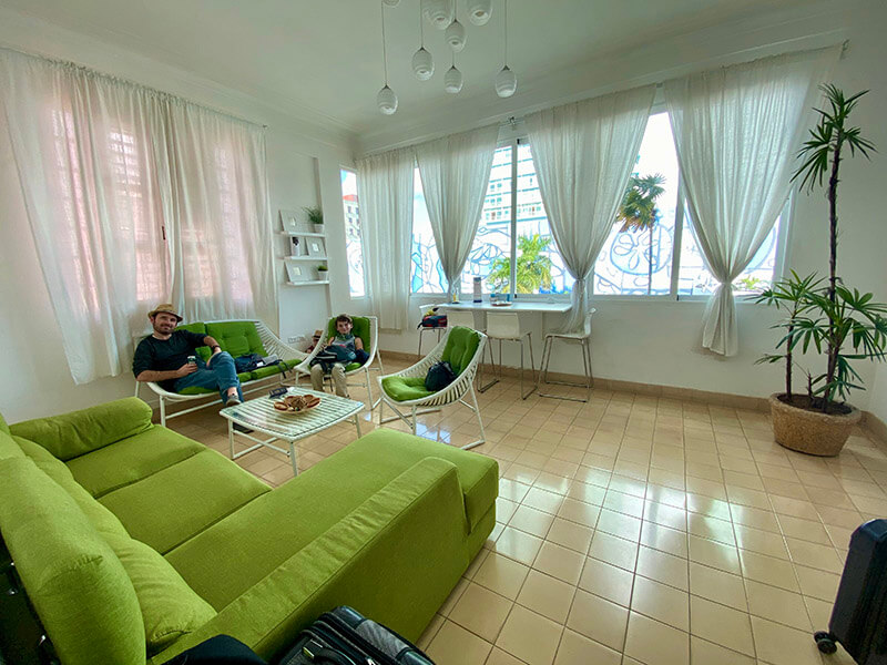 Living room of this AirBnB in Havana
