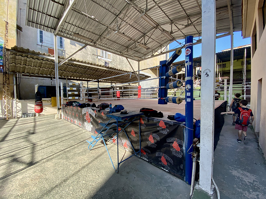 Boxing ring inside Rafael Trejo Gym
