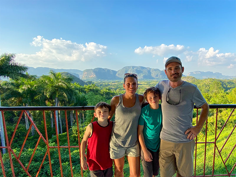 Family photo in Vinales Valley