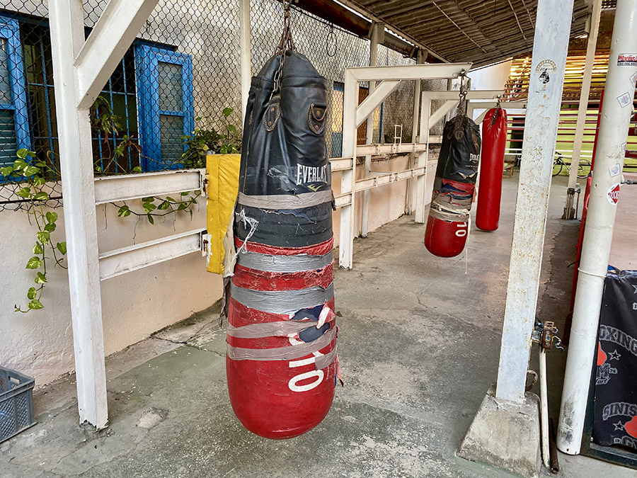  Heavy bags inside Rafael Trejo Gym
