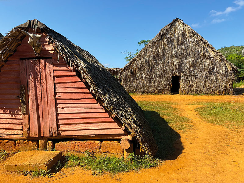 Tobacco drying buildings at Arado Farm in Vinales