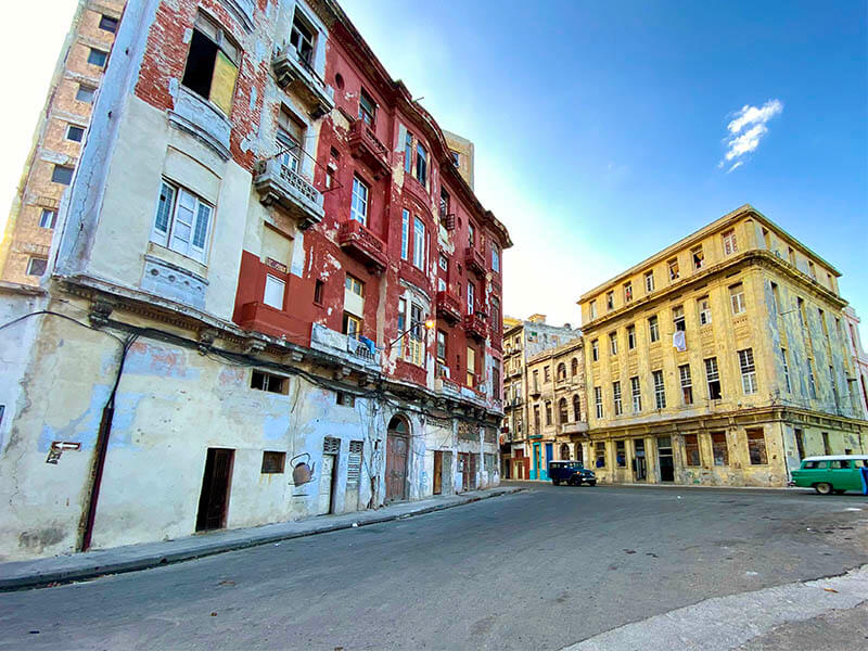 Apartment buildings in Central Havana