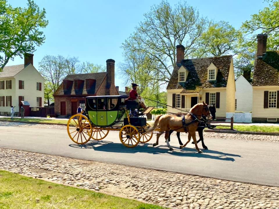 Horse and carriage in Colonial Williamsburg