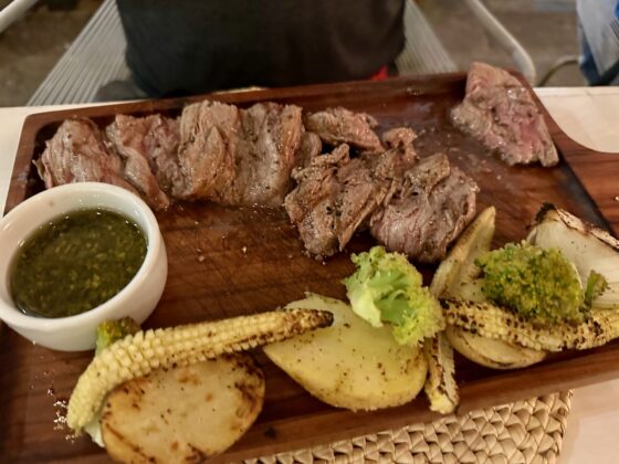 Boca Baco Restaurant in Granada Nicaragua Steak Dinner